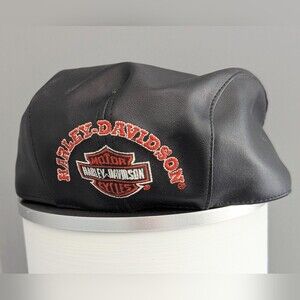 NWOT Vintage Y2K Baby  Harley-Davidson "Born To Ride" Black Beret/Hat/Cap